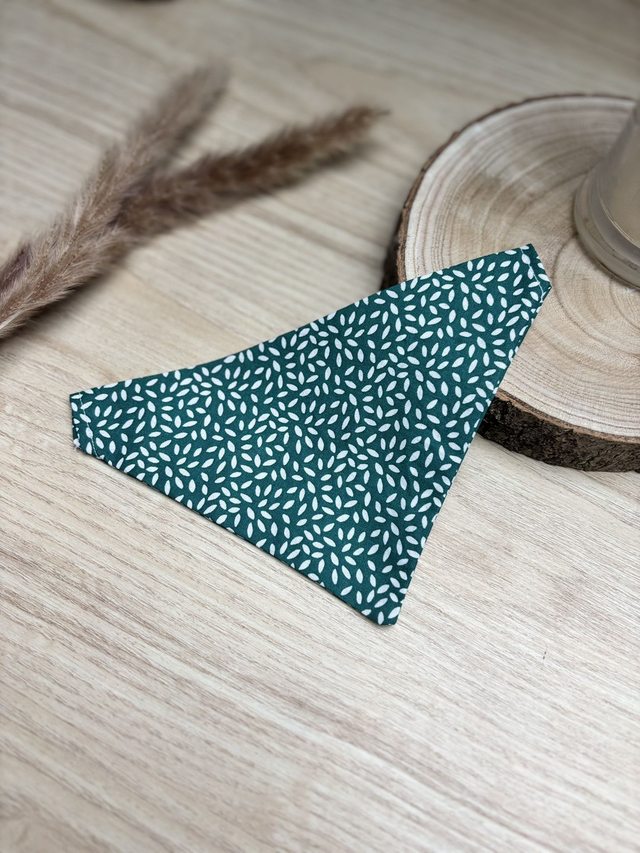 Bandana à glisser pour chiens - Emeraude