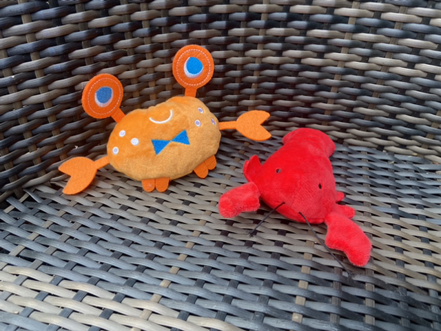 Crabs and Lobsters Plush Dog Toys 