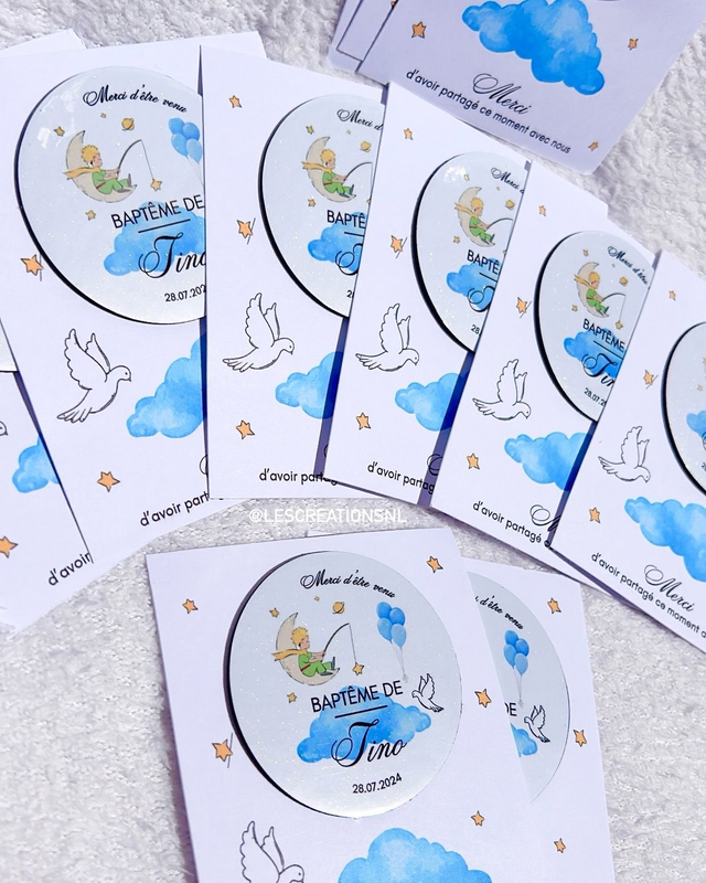 Magnet sur carte - Baptême