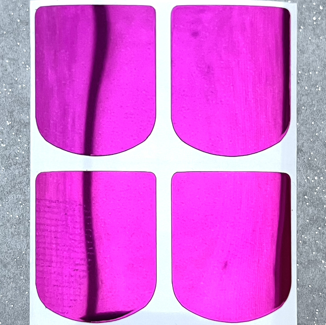 Chrome Pink Stickers  (Set of 4)
