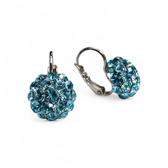 Ohrhänger POWERBALL Aquamarine, Blau