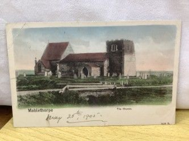 Mablethorpe, The Church, Lincolnshire, Posted 1905 Peacock Brand Antique Postcard Our Ref no R373 £2.50