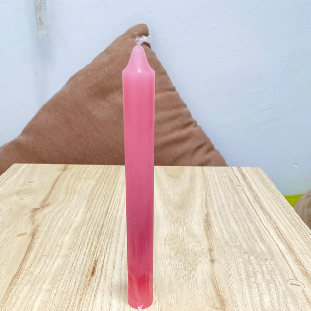 Vela rosa candelabro