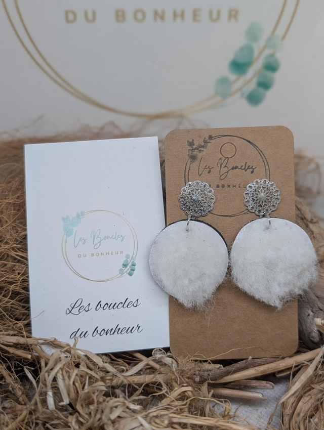 Boucles d'oreilles Flocon douceur flo007