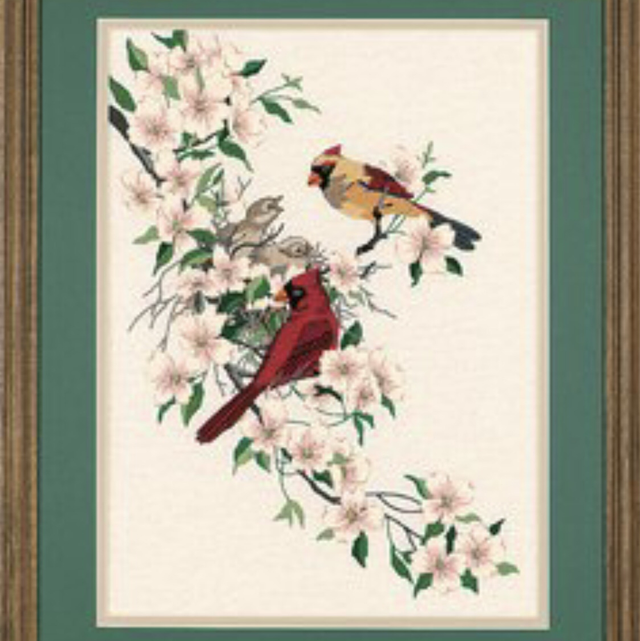Cardinals in Dogwood by Dimensions