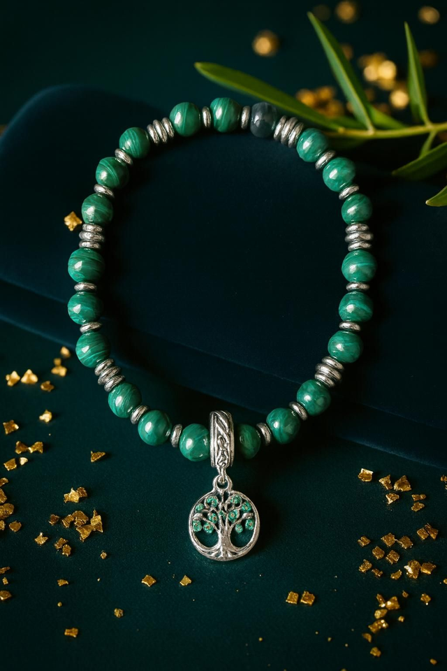 Bracelet Pandolith Malachite ~Guérison & Renouveau
