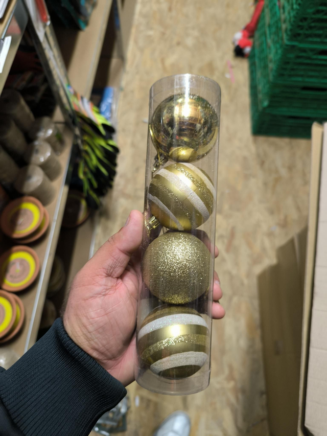 BOULE DE NOËL OR X4