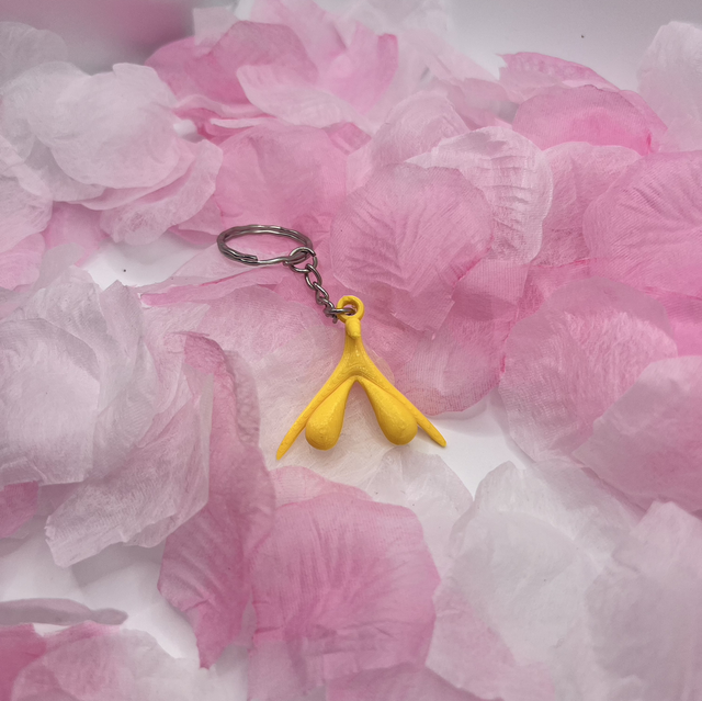 Porte clé clitoris Jaune