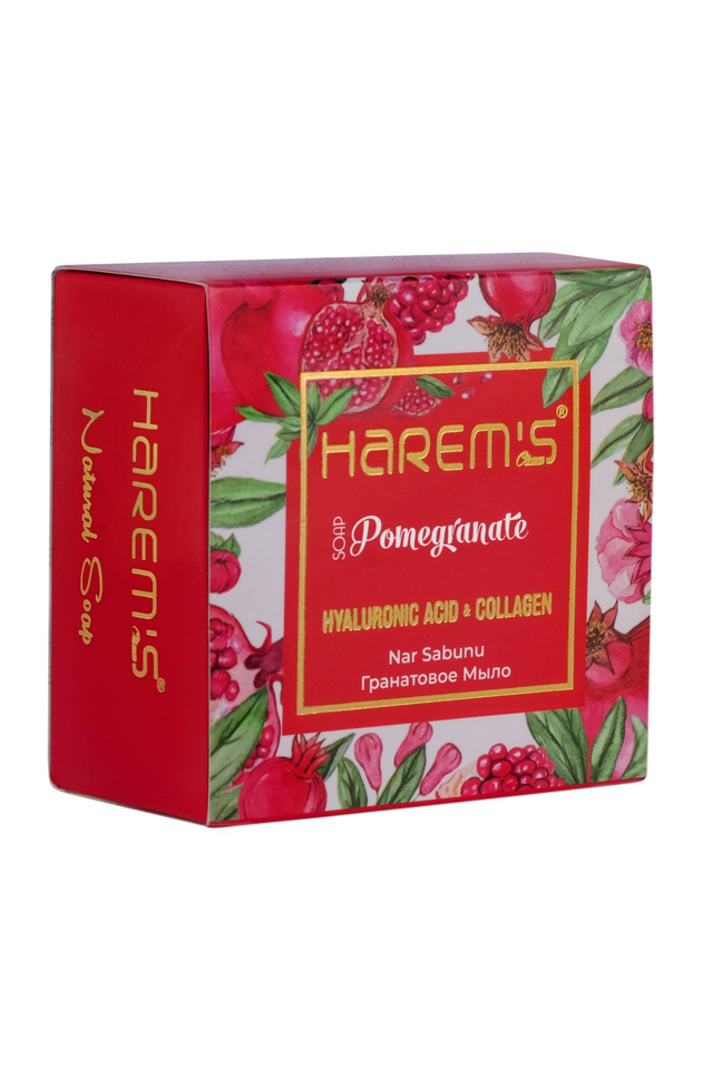 HAREM'S 120g Mydło z Kwasem Hialuronowym &amp; Kolagenem POMEGRANATE