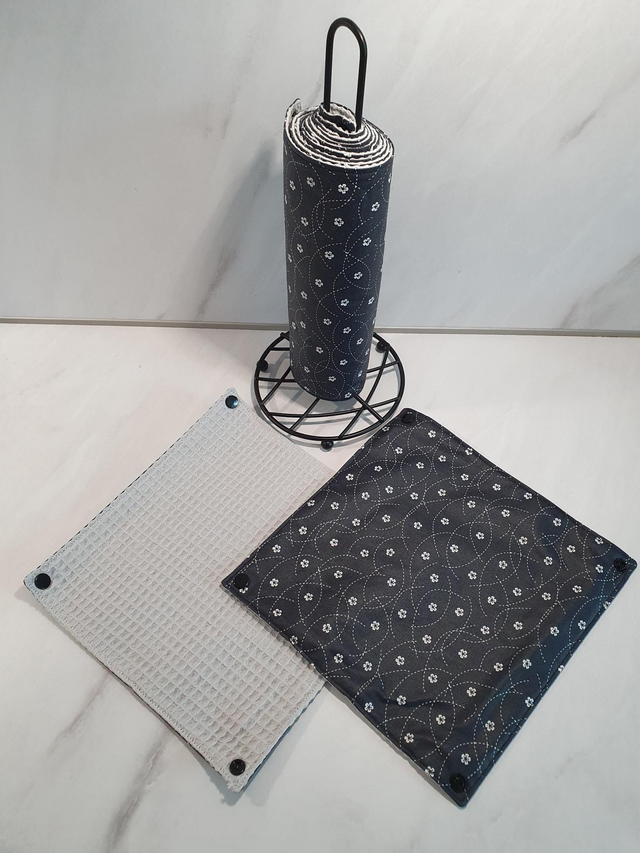 Essuie-tout lavable avec support