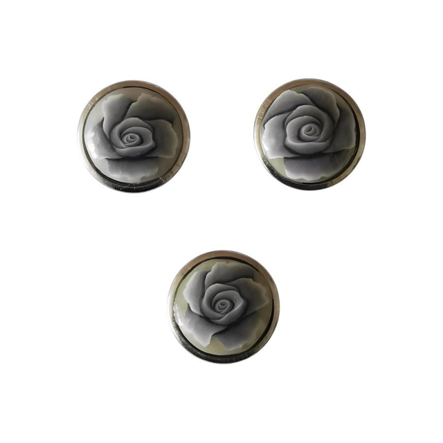 Bouton pression rose noire