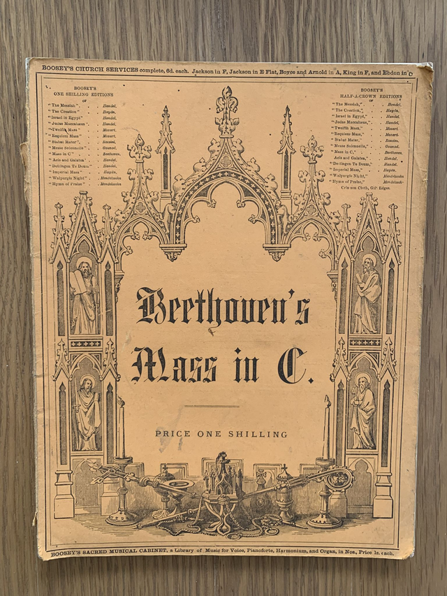Beethoven's Mass in C in Vocal Score English &amp; Latin sheet music