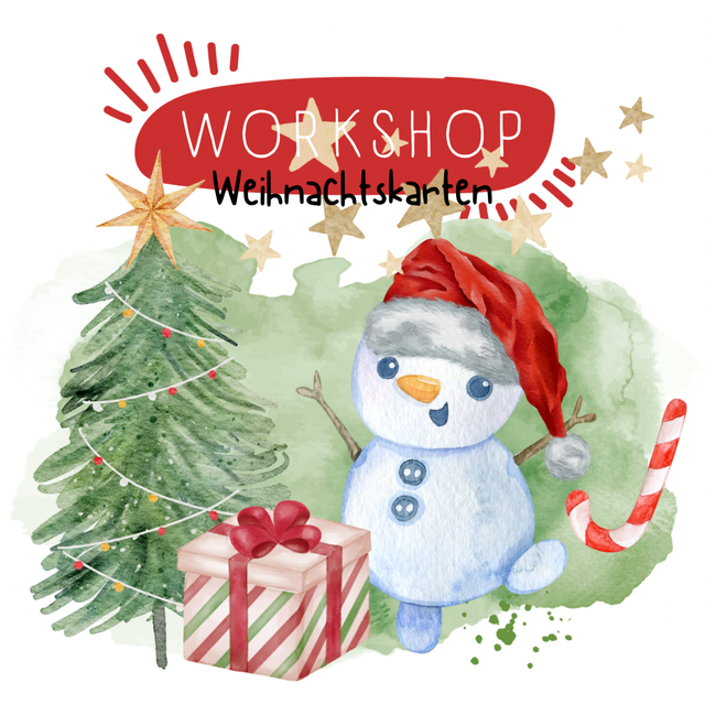Aquarell Workshop KIDS - Weihnachtskarten / am 06.12.2025 von 14:00 - 15:30 Uhr 