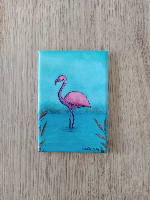 Magnet "Flamant rose" 7,8 x 5,3cm