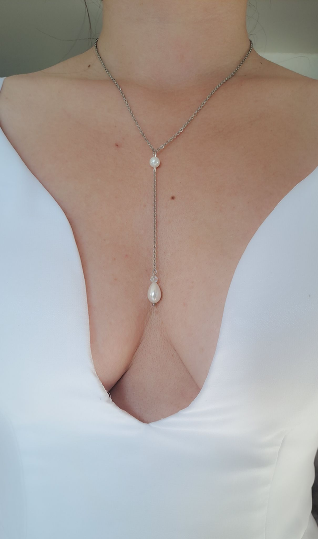 Collier goutte perlée