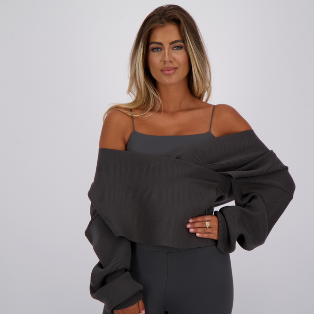 Reinders Savanna Knit Top Zinc