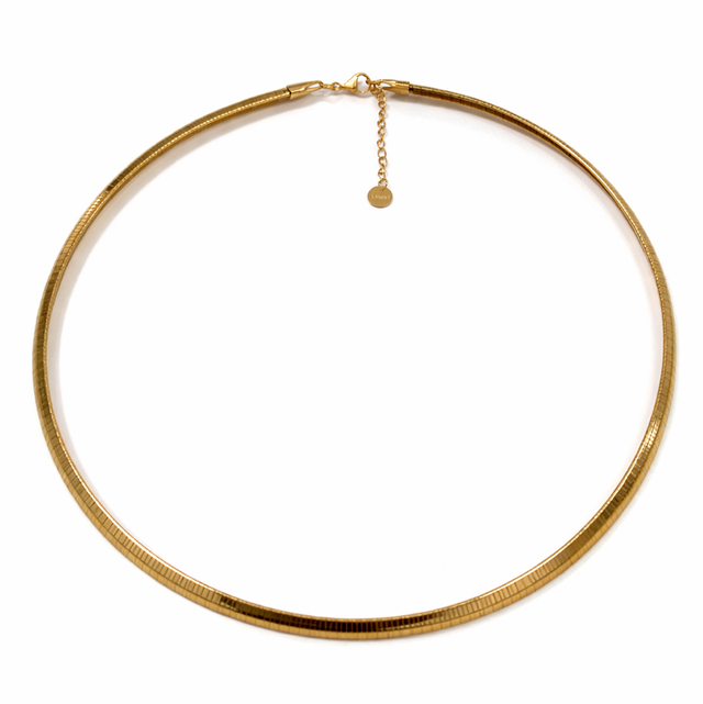 Choker acero dorado 