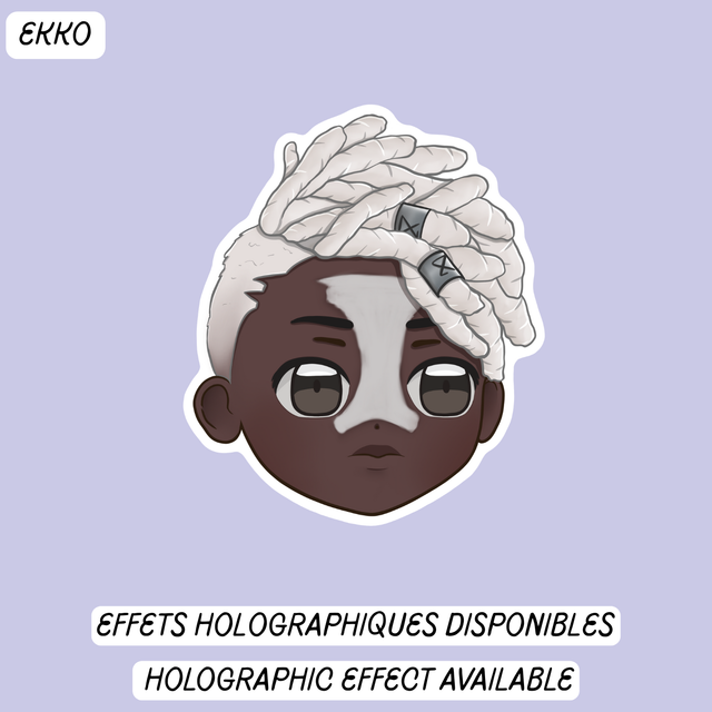Sticker visage mignon Arcane | Ekko