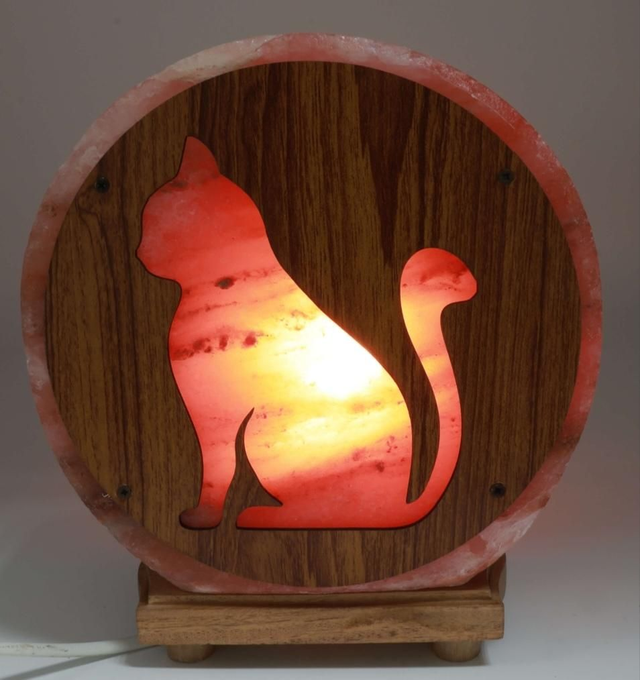 Lampe de sel chat 
