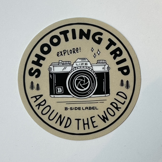 Shooting Trip - Sticker beige