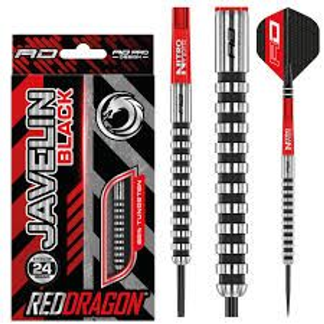 Red Dragon Javelin Black 85% Tungsten Steel Tip Darts