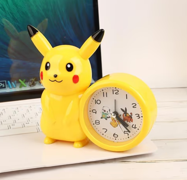 Pokemon klok met alarm / wekker functie Pikachu (15cm)