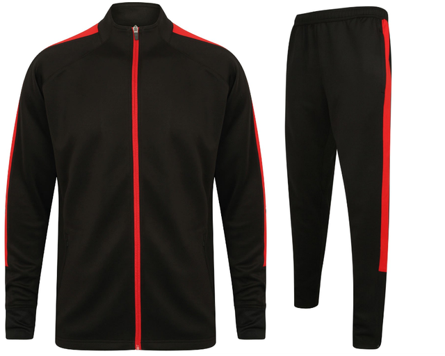 Custom Junior Tracksuit Black/Red