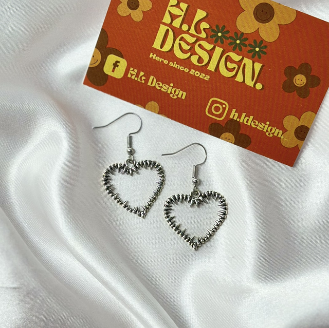 Teeth Heart Earrings