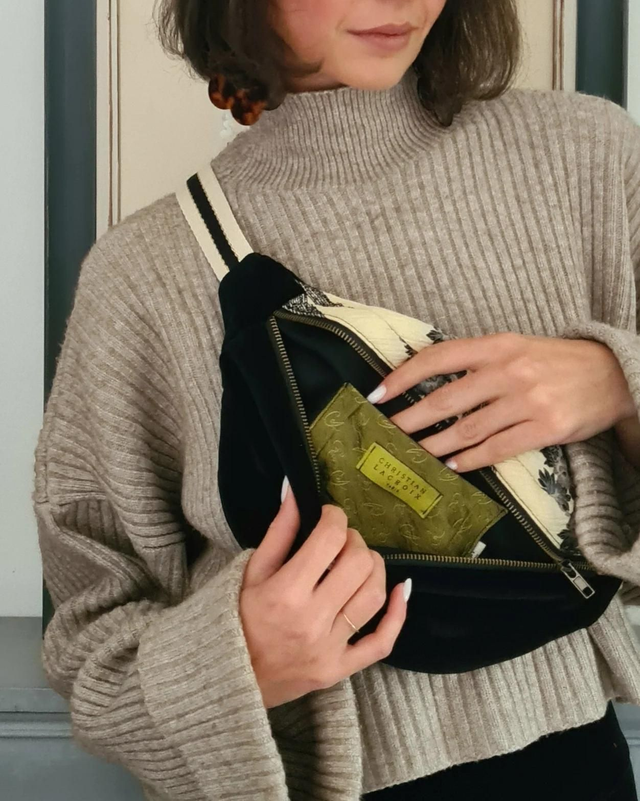 Banane "haute couture" en tissus upcylclés