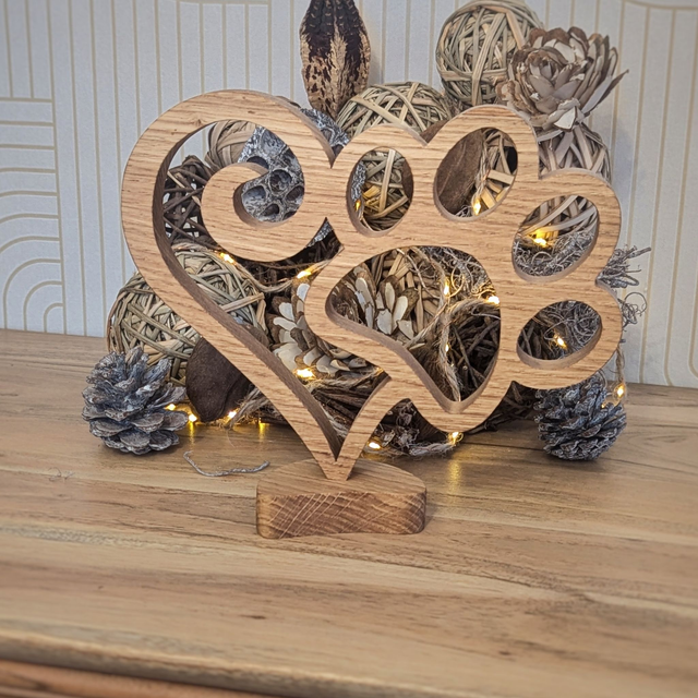 Coeur patte en chêne