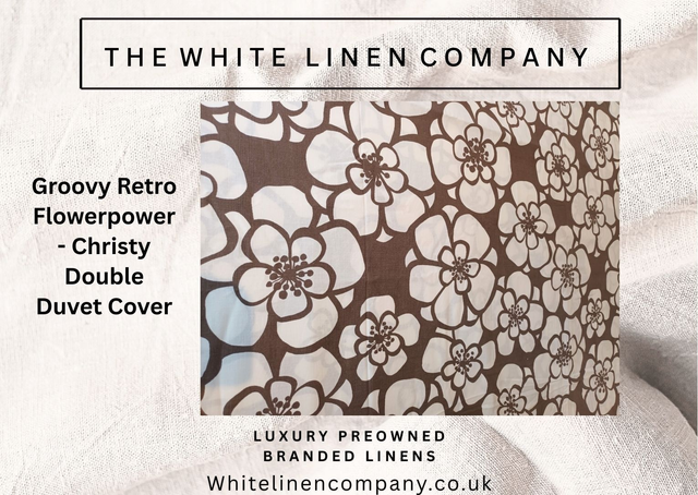 Groovey Retro Flowerpower Double Duvet Cover