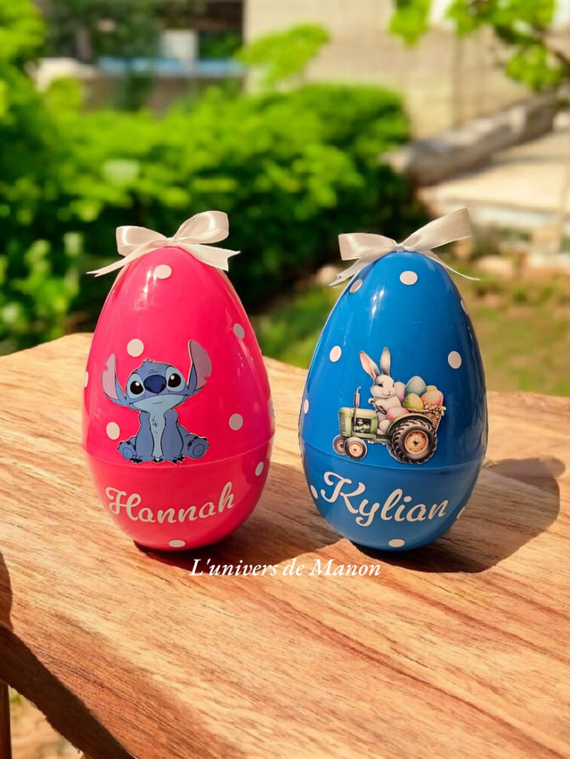 oeuf classique 15cm rose 