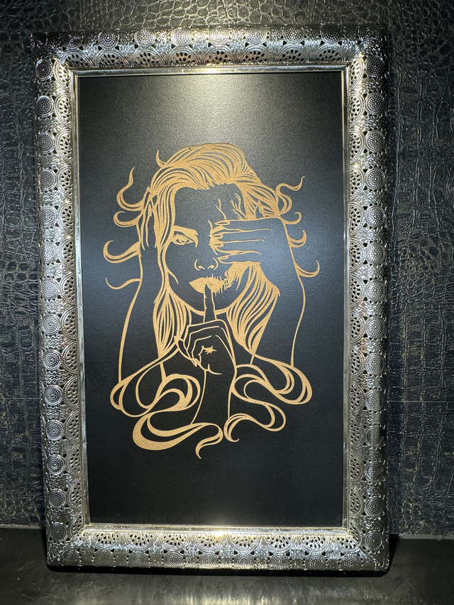 Horen Zien &amp; Zwijgen in metalen lijst