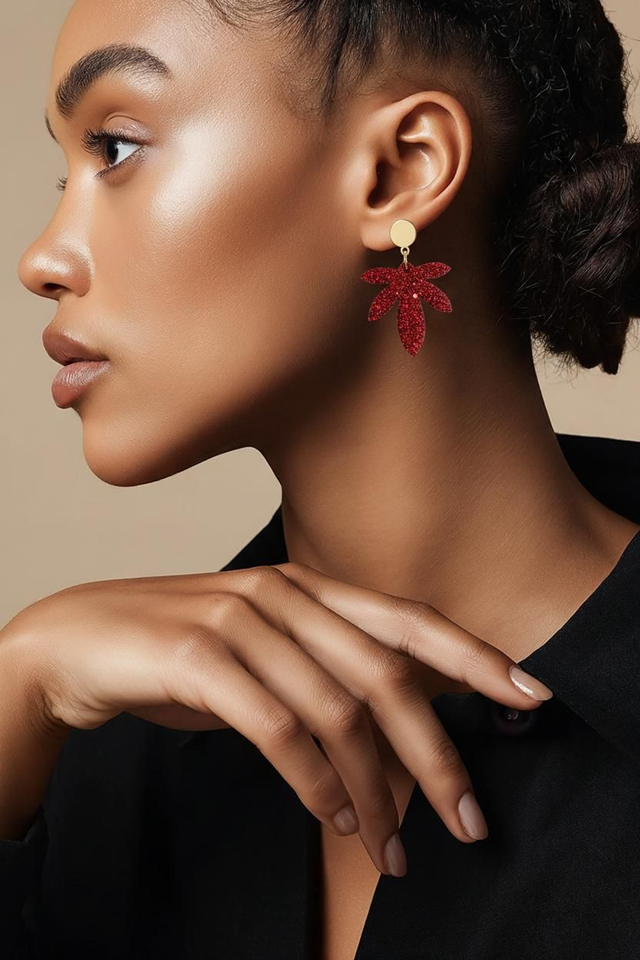 Boucles Pistil-Collection Rouge Passion