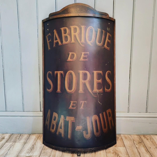 Antique French Fabric Trade Store Sign
