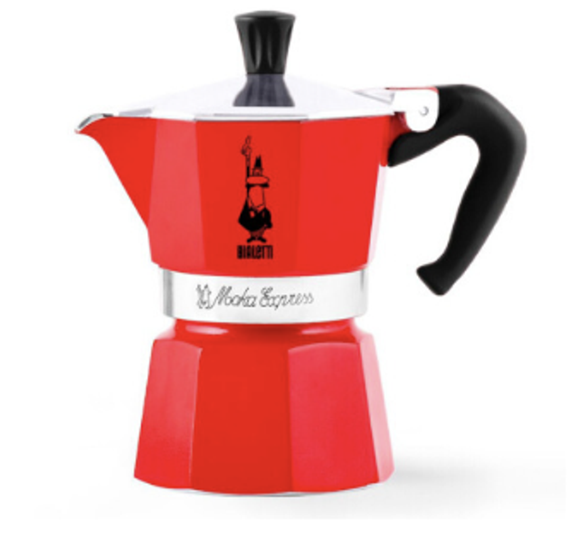 Bialetti Moka Express 3 tasses - rouge - 130 ml