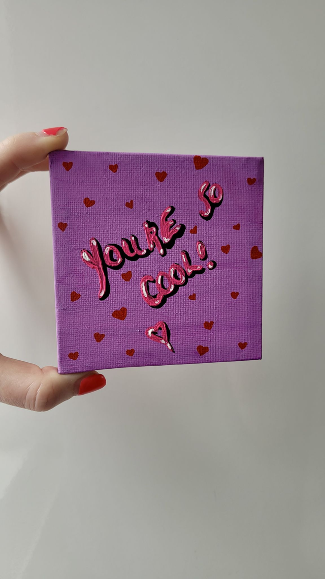 Original Mini Canvas Painting – You’re So Cool - True Romance 