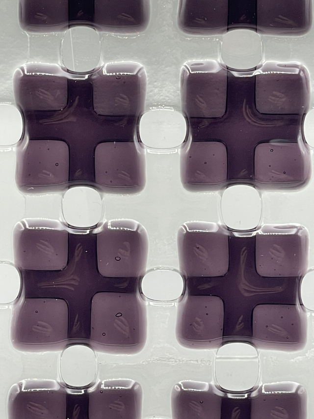 Royal Purple Transparent Lattice Dish