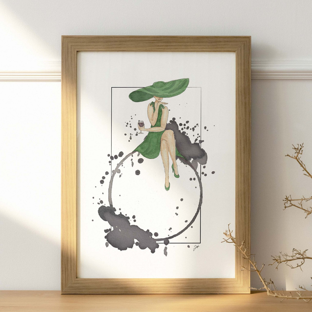 Affiche A4 - Vin Nature - The Great Hat, Vert de Hooker