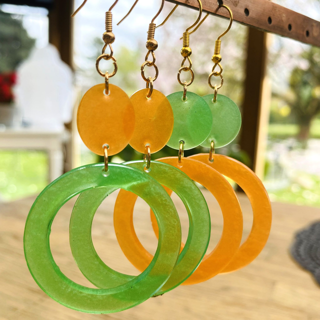 Boucles d'oreilles California Rondes 2 couleurs