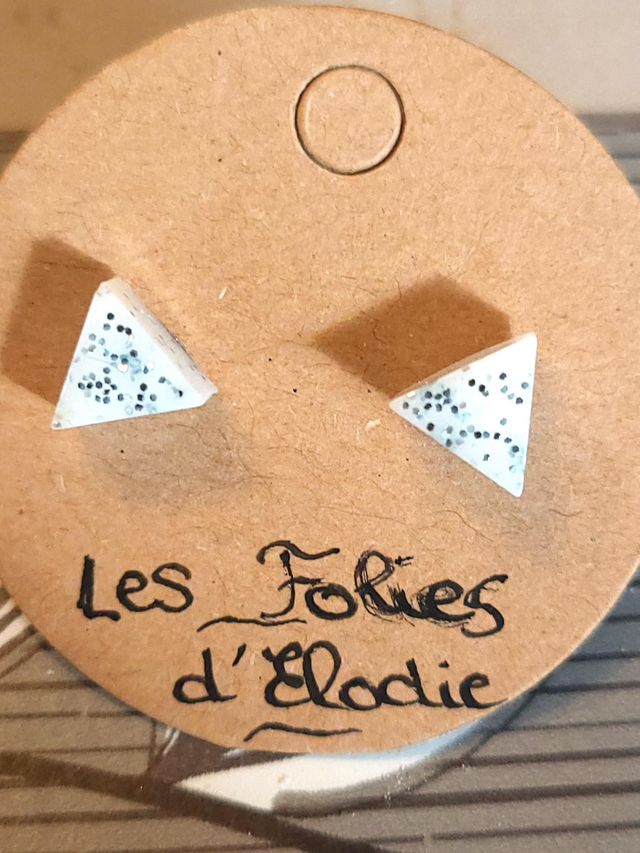Boucles d&#039;oreilles puce triangle 