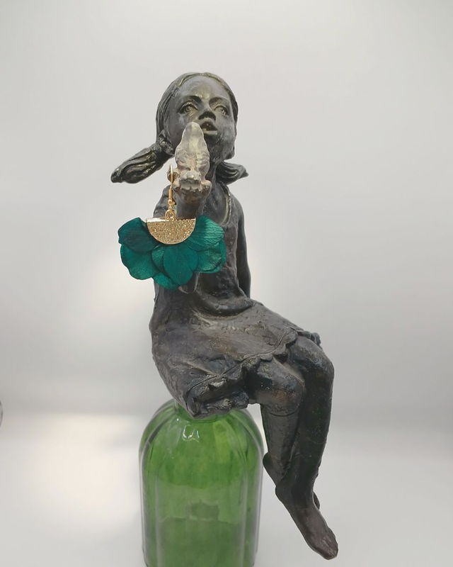 Éclat Botanique - Boucles florales en acier inoxydable