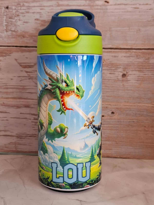 Gourde 350 ml chevalier et dragon