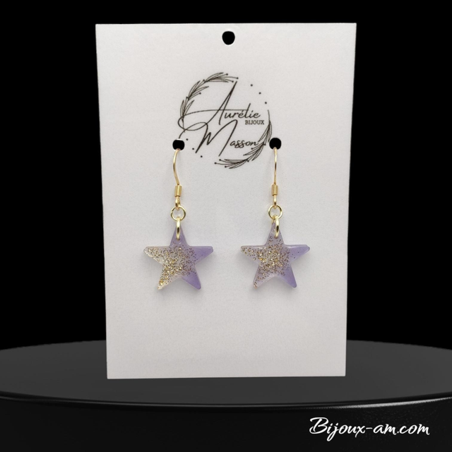 Boucles d'oreilles résine