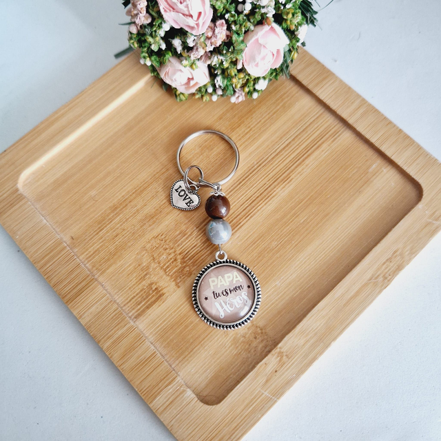 Porte clé cadeaux papa tu es mon héro