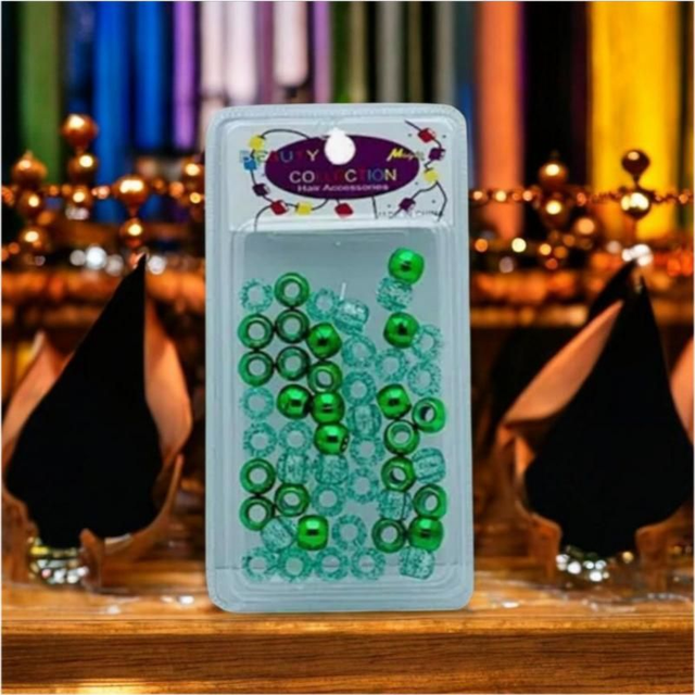 Magic Hair Beads MET2 – Green | Styling Accessories