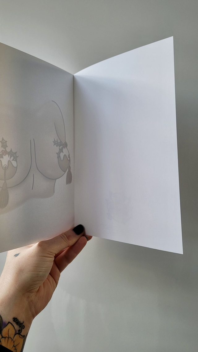 Christmas Pudding Nipple Tassels Cheeky Christmas Card - A5 Greetings Card