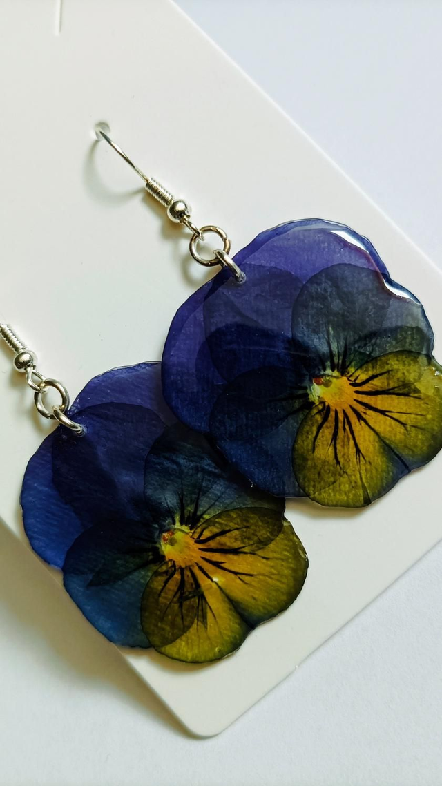 Boucles d&#039;oreilles Pensée 