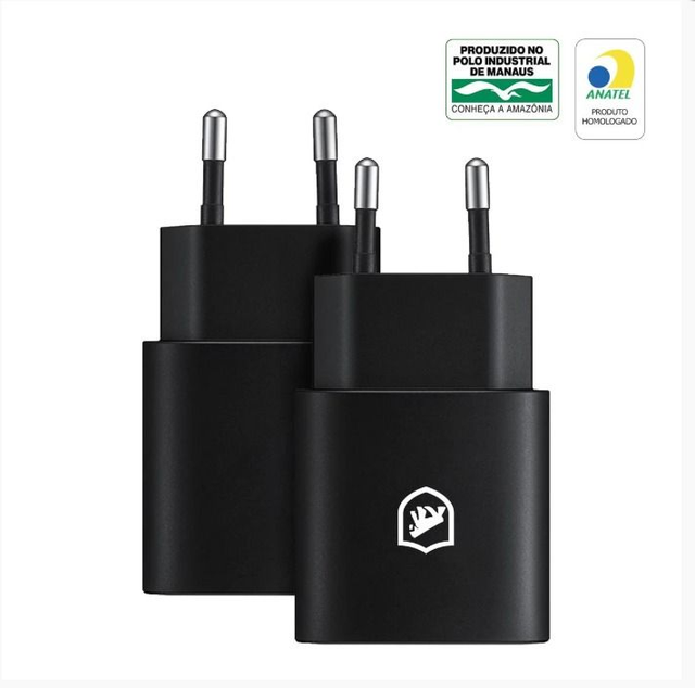 Carregador Turbo Tipo C - QC 3.0 - até 25W - Preto - Gshield