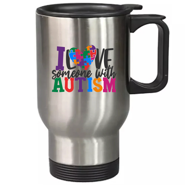 I Love Someone with Autism Travel Mug 